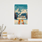 Cervinia Wandkunst Ski Print Italië 1 (Keuken)