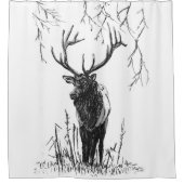 Cervo nella foresta douchegordijn (Voorkant)