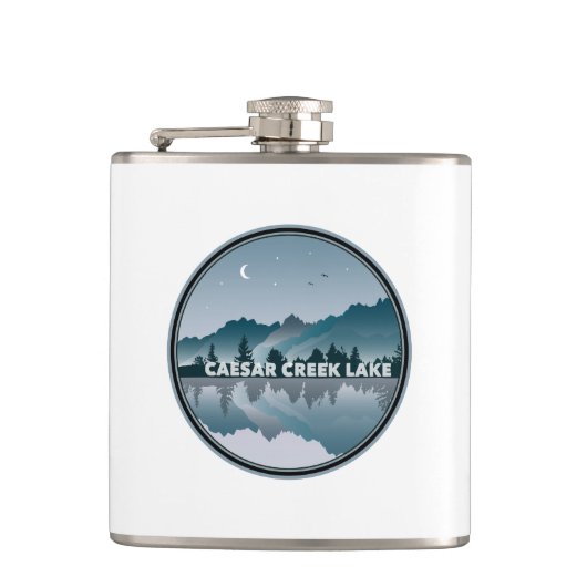 Cesar Creek Lake Ohio Reflection Heupfles (Voorkant)