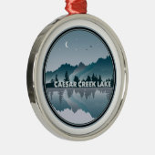 Cesar Creek Lake Ohio Reflection Metalen Ornament (Rechts)