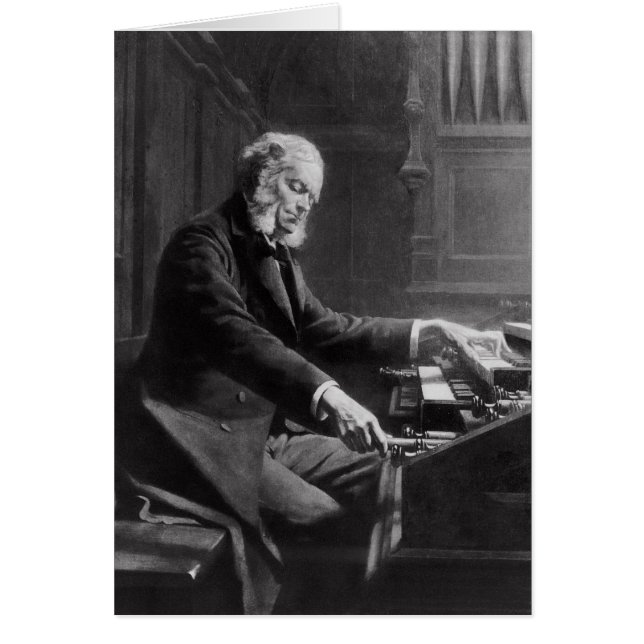 Cesar Franck aan de console van het orgaan (Voorkant)