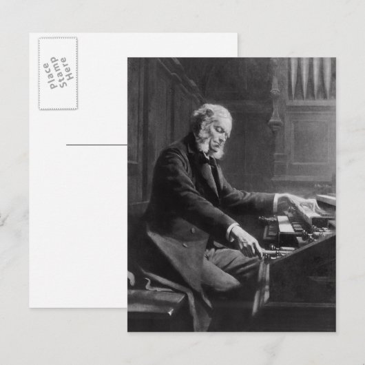 Cesar Franck aan de console van het orgaan Briefkaart (Voorkant / Achterkant)