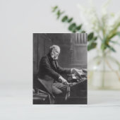 Cesar Franck aan de console van het orgaan Briefkaart (Staand voorkant)