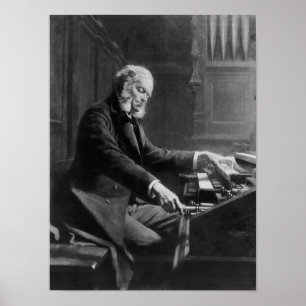 Cesar Franck at the console of the organ Poster
