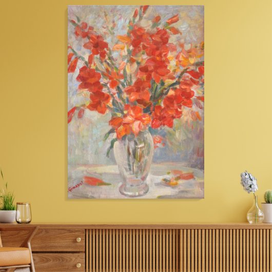 Cesar Gemayel  Gladioli Canvas Afdruk (Insitu (Woonkamer))