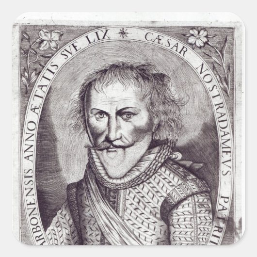 Cesar Nostradamus Vierkante Sticker (Voorkant)