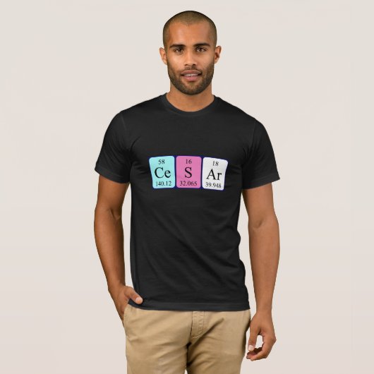 Cesar periodiek lijstnaam shirt (Voorkant volledig)