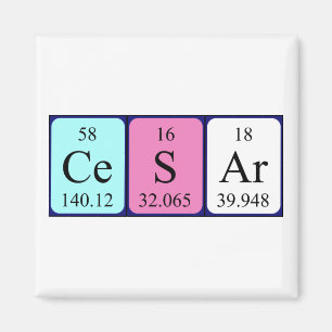 Cesar periodieke lijstnaam magneet