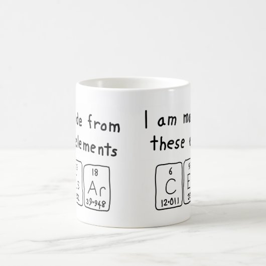 Cesar periodieke lijstnaam mok (Center)