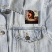 Cesare Borgia Duke of Valencia Vierkante Button 5,1 Cm (In situ)