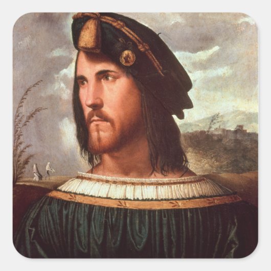 Cesare Borgia Duke of Valencia Vierkante Sticker (Voorkant)