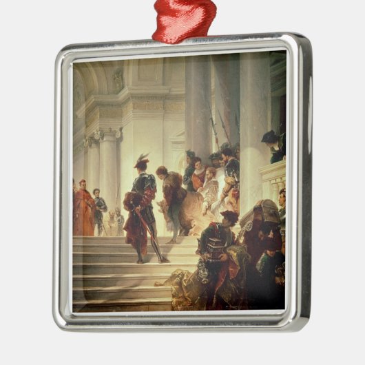 Cesare Borgia verlaat het Vaticaan Metalen Ornament (Links)