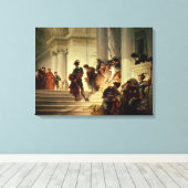 Cesare Borgia vertrekt het Vaticaan Canvas Afdruk (Insitu (Houten vloer))