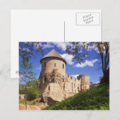 Cesis Castle in het centrum van Letland. Briefkaart (Voorkant / Achterkant)