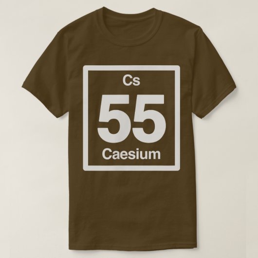 cesium cs, periodieke tabelelementen, 55e verjaard t-shirt (Design voorkant)