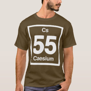 cesium cs, periodieke tabelelementen, 55e verjaard t-shirt