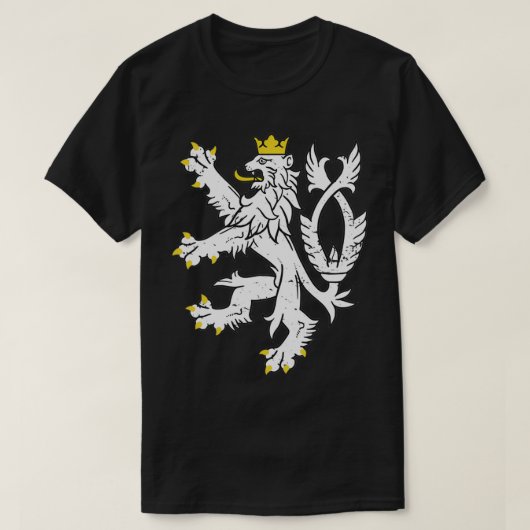 Ceska Republika Lion Coat of Arms  Czech Republic  T-shirt (Design voorkant)