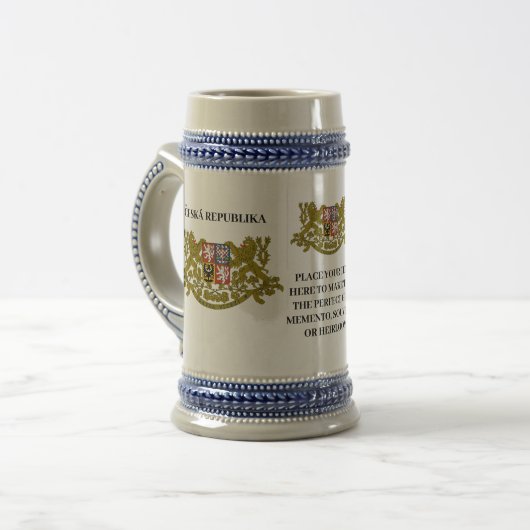 ČESKÁ REPUBLIKA Tsjechië Gepersonaliseerd wapen Bierpul (Voorkant links)