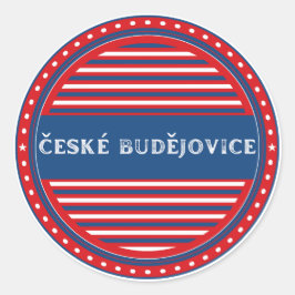 Ceske Budejovice City Pride Embleem Tsjechische id Ronde Sticker