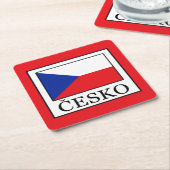 Česko Kartonnen Onderzetters (Schuin)