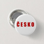 Cesko Tsjechië Ronde Button 3,2 Cm (Voorkant /achterkant)