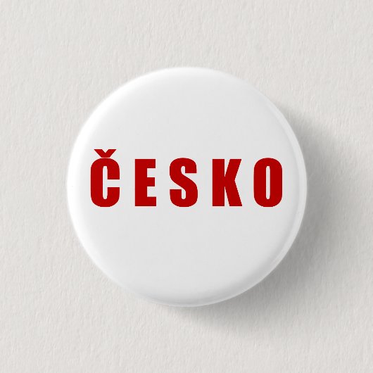 Cesko Tsjechië Ronde Button 3,2 Cm (Voorkant)