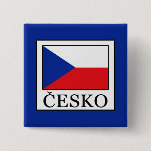 Česko Vierkante Button 5,1 Cm