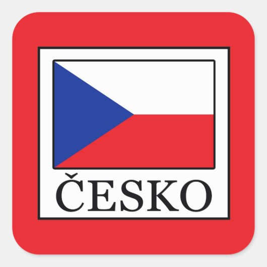 Česko Vierkante Sticker (Voorkant)
