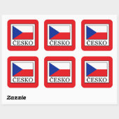 Česko Vierkante Sticker (Vel)