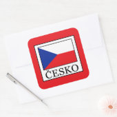 Česko Vierkante Sticker (Envelop)