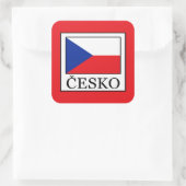 Česko Vierkante Sticker (Tas)
