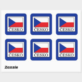 Česko Vierkante Sticker (Vel)
