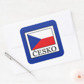 Česko Vierkante Sticker (Envelop)