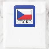 Česko Vierkante Sticker (Tas)