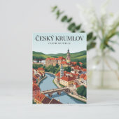 Český Krumlov Oude Stad Tsjechië Briefkaart (Staand voorkant)
