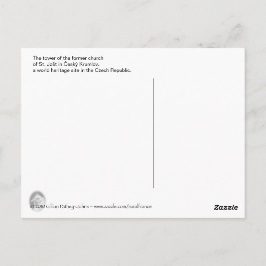 Cesky Krumlov St. Jošt briefkaart (Achterkant)