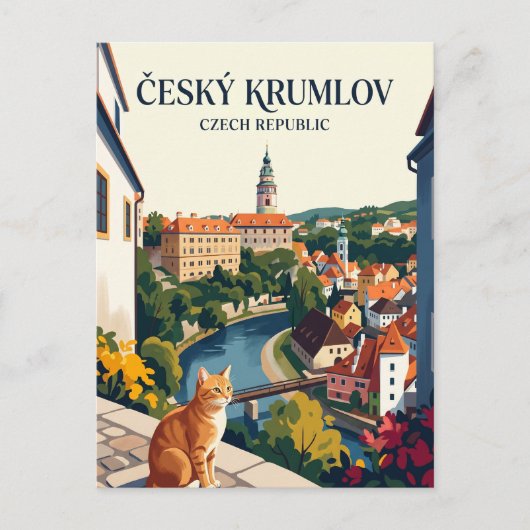 Cesky Krumlov Tsjechië Briefkaart (Voorkant)