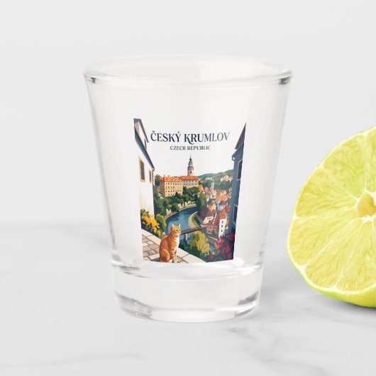 Cesky Krumlov Tsjechië Shot Glas (Voorkant)