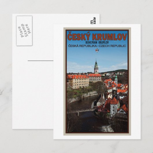 Cesky Krumlov - Vltava Briefkaart (Voorkant / Achterkant)