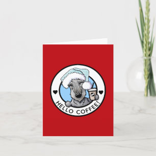 Cesky Terrier Coffee Lover Kerstmis Kaart