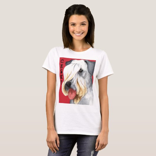 Cesky Terrier Color Block T-shirt (Voorkant volledig)