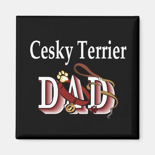 Cesky Terrier DAD Magnet (Voorkant)