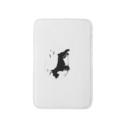 Cesky Terrier Dog - Halloween Moon Silhouette Clas Badmat (Voorkant Verticaal)