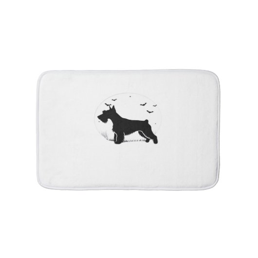 Cesky Terrier Dog - Halloween Moon Silhouette Clas Badmat (Voorkant)