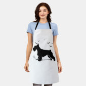 Cesky Terrier Dog - Halloween Moon Silhouette Clas Schort (Gedragen)