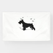 Cesky Terrier Dog - Halloween Moon Silhouette Clas Spandoek (Horizontaal)