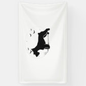 Cesky Terrier Dog - Halloween Moon Silhouette Clas Spandoek (Verticaal)