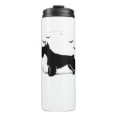 Cesky Terrier Dog - Halloween Moon Silhouette Clas Thermosbeker (Voorkant)