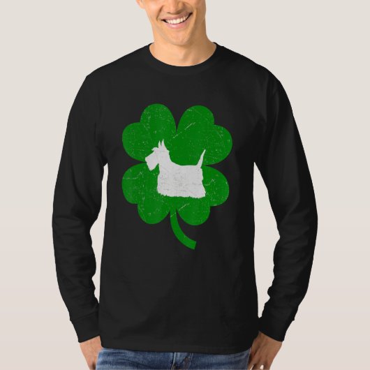 Cesky Terrier Dog Shamrock St Patrick S Day T-shirt (Voorkant)