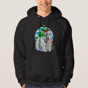 Cesky Terrier Hond Santa Kerstboom Decor Hoodie